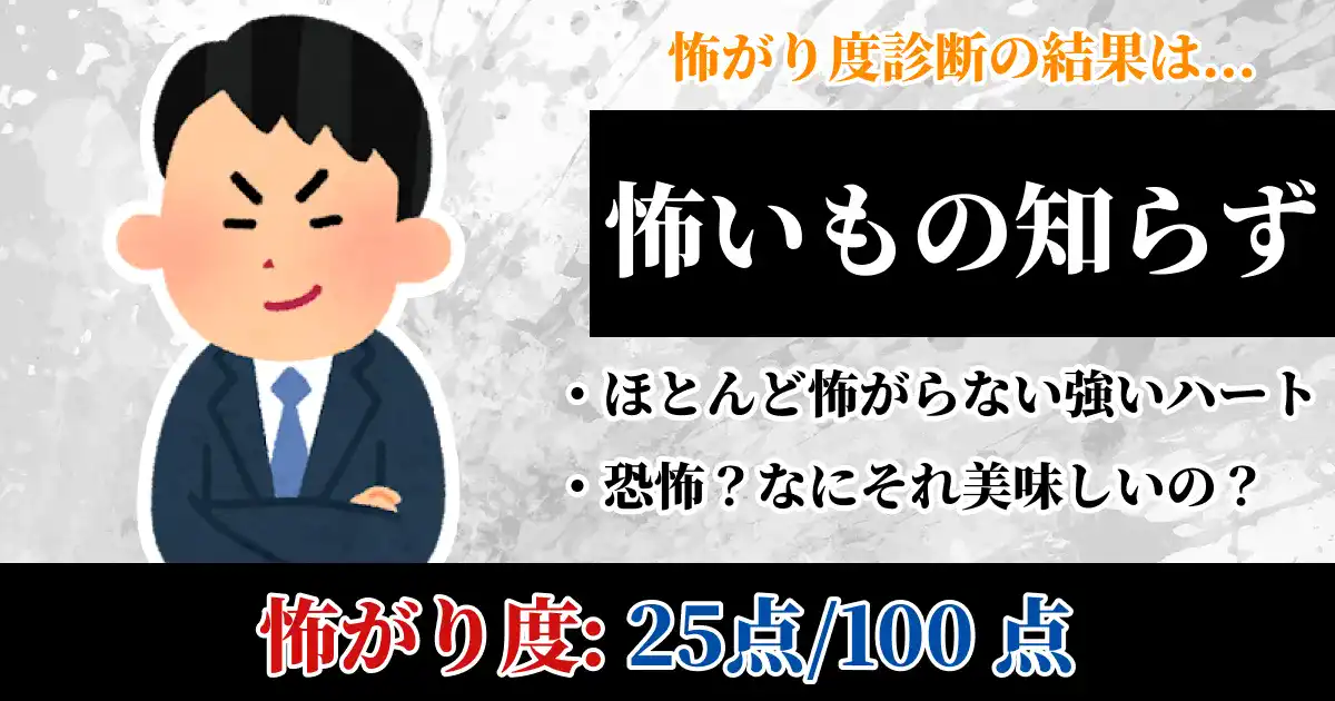 【怖がり度:25点】怖いもの知らずの画像