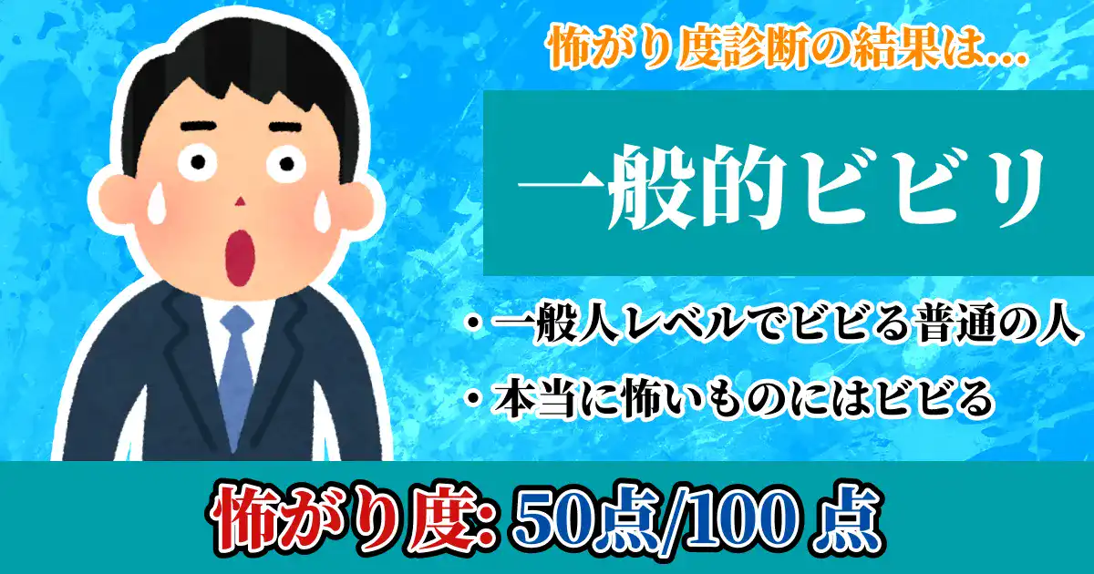 【怖がり度:50点】一般的ビビリの画像