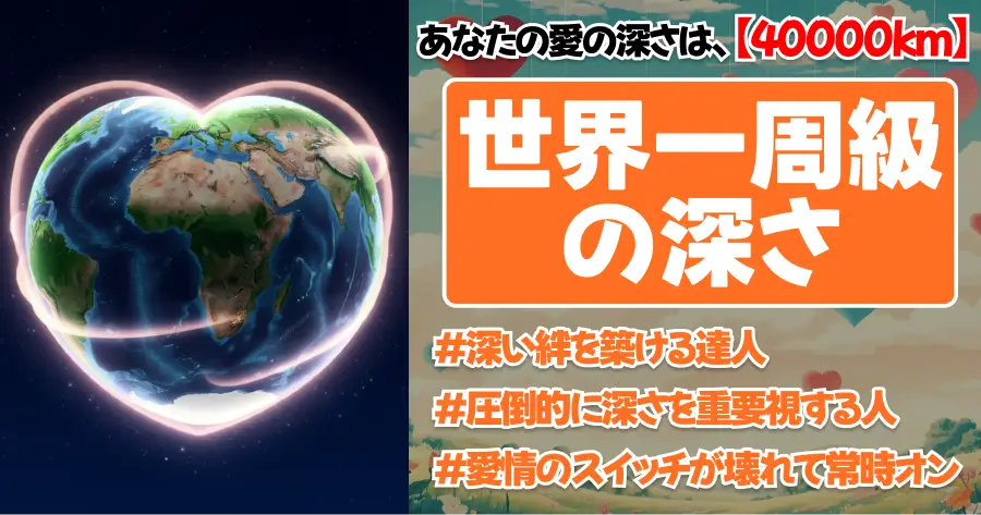 【深さ4万7000km】世界一周の深さの画像